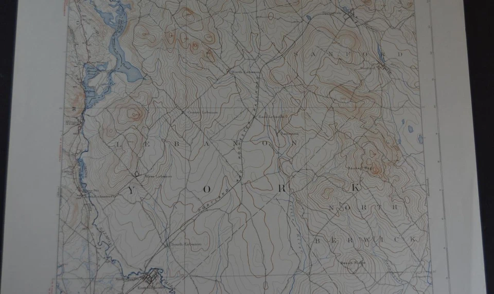 USGS Topographic Map Berwick Maine Antique Printed 1937 16x20 Art - Image 4 of 4