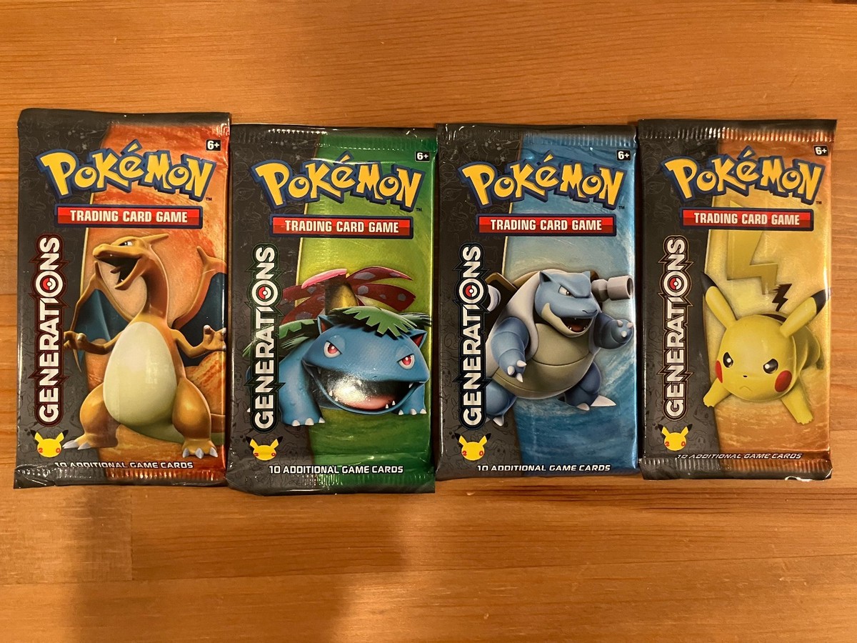 pokemon tcg generations booster packs Pokemon TCG Generations Booster Pack Art Set (Set of 4 Booster Packs)  SEALED