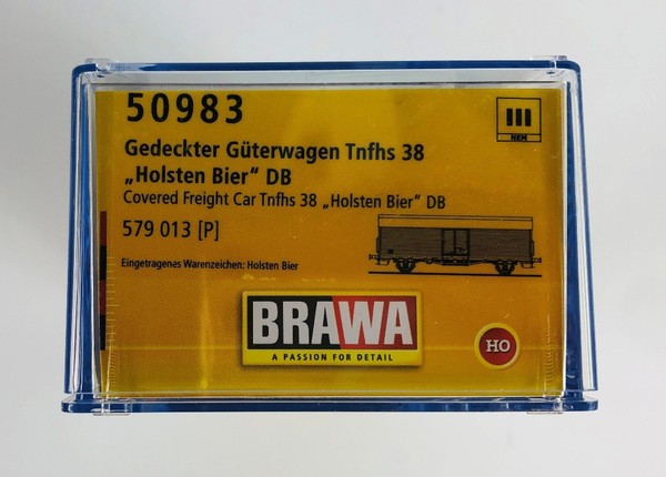 "Brawa 50983 H0 Gedeckter GüTerwagen Tnfhs 38 \"Holsten\" 579 013 Ep. Iii Db "-image