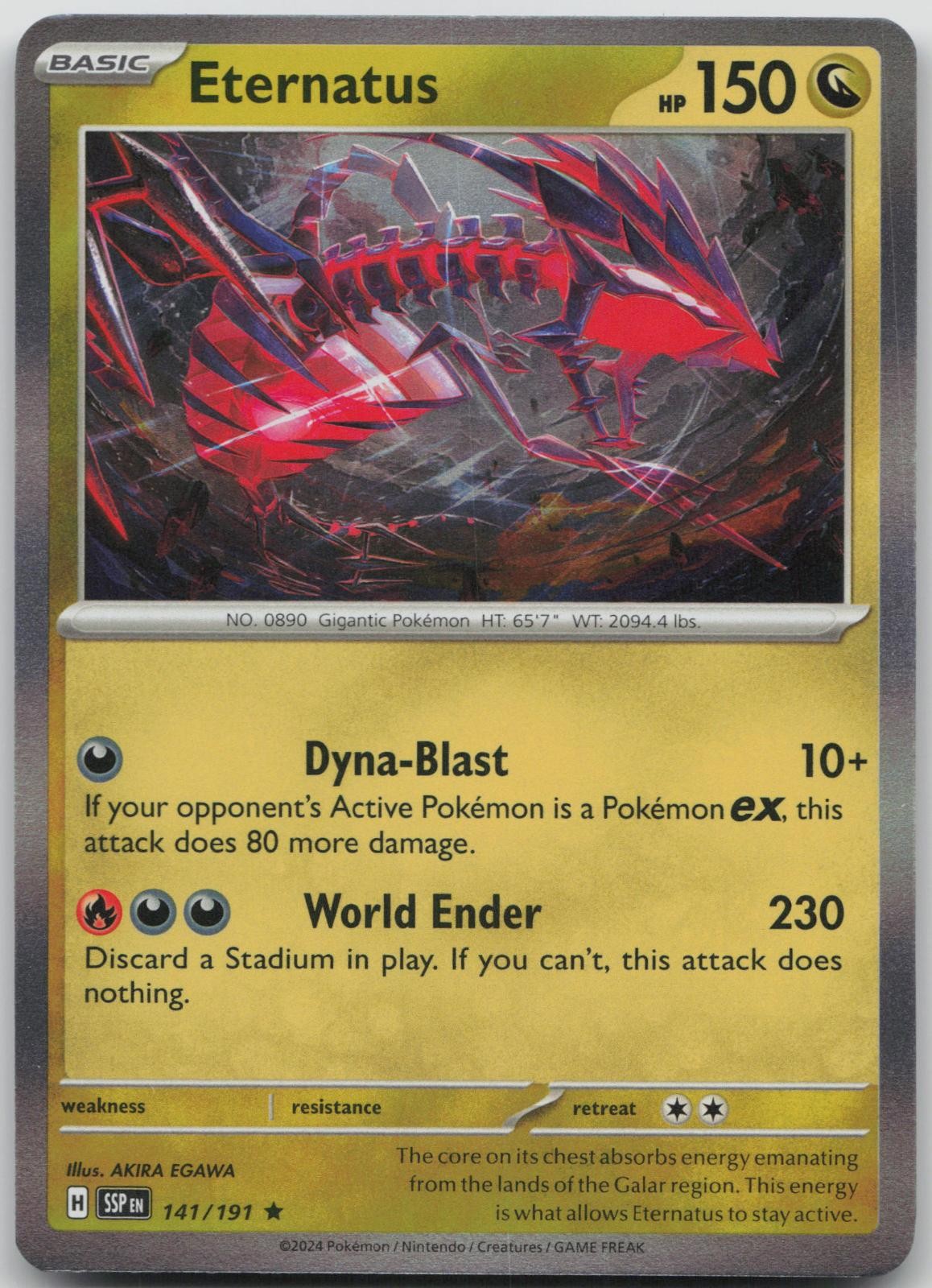 Eternatus 141/191 Rare Surging Sparks Pokemon Holo Near Mint