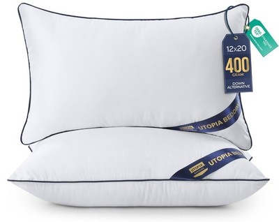 Utopia Bedding Throw Pillow Inserts (Pack of 2, White), 12 x 20 Inches...