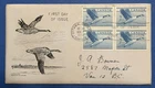 First Day Cover issued on Nov. 3, 1952 of the Canada Goose (4 stamps used)