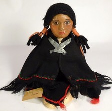 Vintage c. 40s-50s Native MAPUCHE Indian Girl...