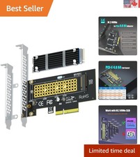 PA09-HS M.2 NVMe to PCIe 4.0 X4 Adapter with Heatsink for Enhanced SSD Cooling