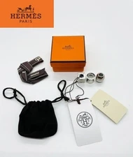 Hermes Silver Totem Ring Unused Scarf Ring Jewelry
