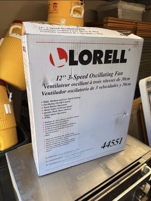Lorell 12'' Oscillating Desk Fan 44551