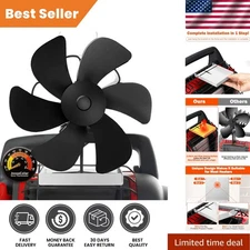 Efficient Heat-Powered Wood Stove Fan with Thermometer for Indoor/Outdoor Use