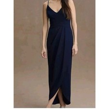 BHLDN Anthropologie Womens  Caron V Neck Dress Evening Cocktail Party Sz 10 New