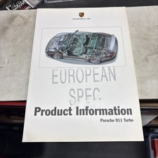1999 PORSCHE 911 TURBO 996 PRODUCT INFORMATION INTERNAL SALES BOOK BROCHURE EURO