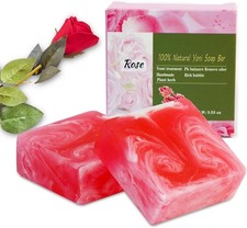 2 PCS Yoni Soap Bars for Women, 100 Handmade Natural PH Balanced  V Cleansing