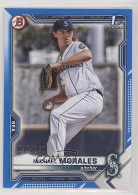 2021 Bowman Draft Blue 98/150 Michael Morales #BD-160 0au4