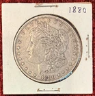 1880 Morgan Silver Dollar, Philadelphia Mint, Circulated, 90% Silver US Coin