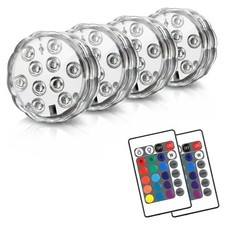 Submersible LED Lights with Remote, 16 Colors 4 Modes Battery Powered Waterpr...