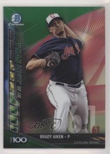 2017 Bowman Chrome Scouts Top 100 Retail Green Refractor 64/99 Brady Aiken lm4