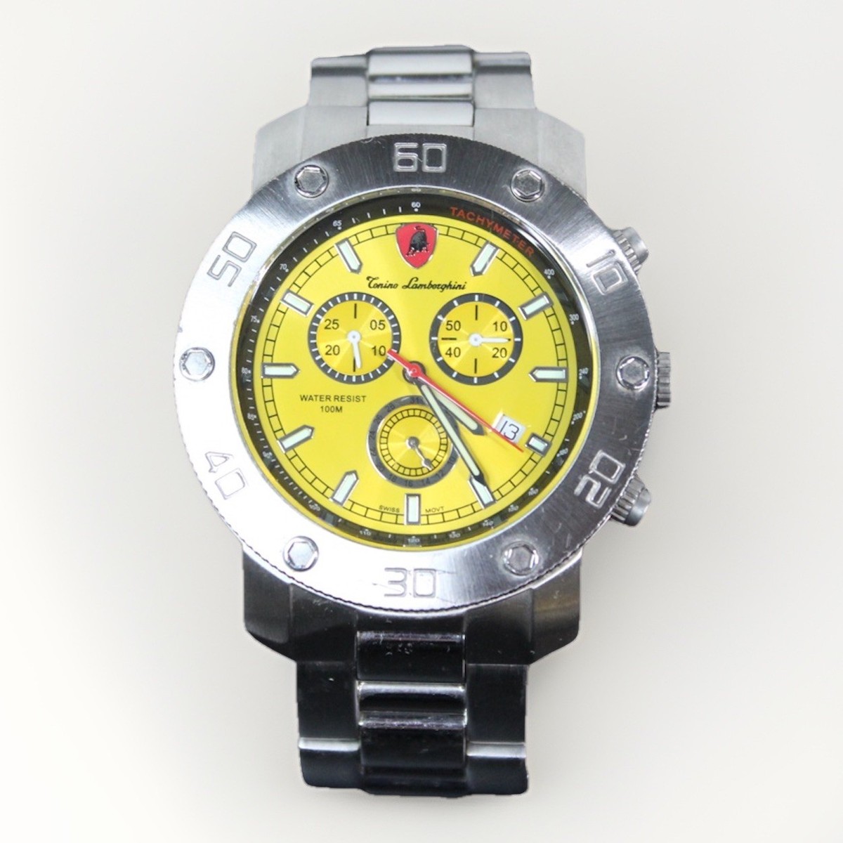 Tonino Lamborghini 7D-L1 Men's Watch Yellow Dial Swiss Quartz 45mm
