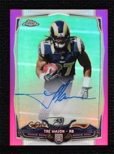 2014 Topps Chrome Mini Rookie BCA Pink Refractor 22/75 Tre Mason #164 Auto 0jd0