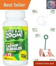 Catnip Bubbles - 5oz. Bottle with Built-in Wand  High Potency Catnip Bubbles...