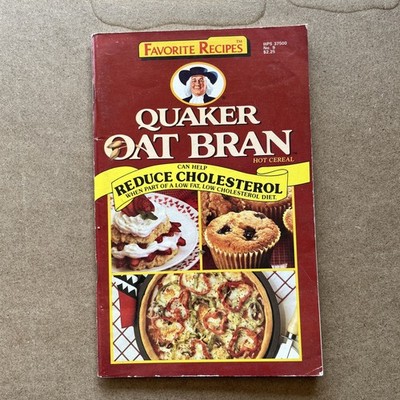 Quaker Oat Bran Hot Cereal Cookbook Vintage Book 1989
