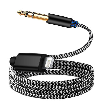 [Mfi Certified] Lightn Ing to 1/4 Inch Audio TRS Stereo Cable, 3.3FT Light Ning