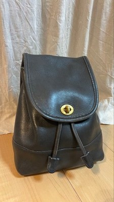 Coach Mini Backpack Drawstring Turnlock Black 9960 Vintage  display picture 1