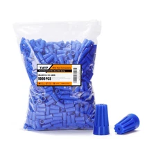 1000PCS Wire Nut Connector - AWG 22-14 Blue - Insulated Insert Twist Electric...