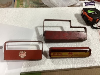 3 - Vintage Mac Tools Metal Socket Holder Tray USA  