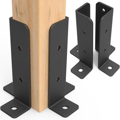 4 Pcs Adjustable Deck Post Anchor Brackets Kit 4x4 2x4 Heavy Duty Support Base