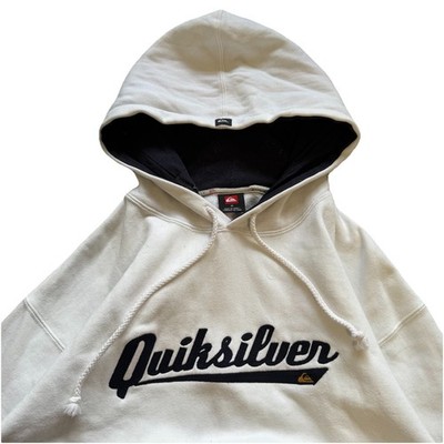 Vintage Men s Quicksilver Hoodie 90 s Pullover Sweatshirt Surf Skate Y2K Medium