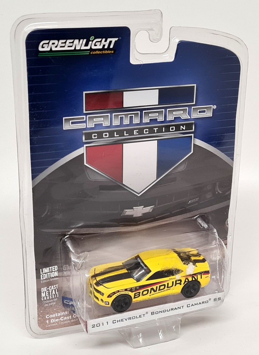 Greenlight 1/64 Chevrolet Boudurant Camaro SS 2011 Yellow Diecast Model Car