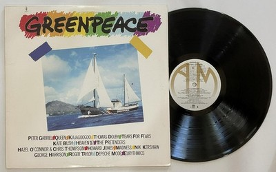Greenpeace LP NM A&M (1985) Depeche Mode Peter Gabriel Goerge Harrison Madness