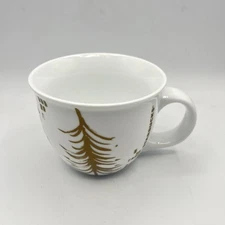 2014 Starbucks White And Gold Christmas Mug