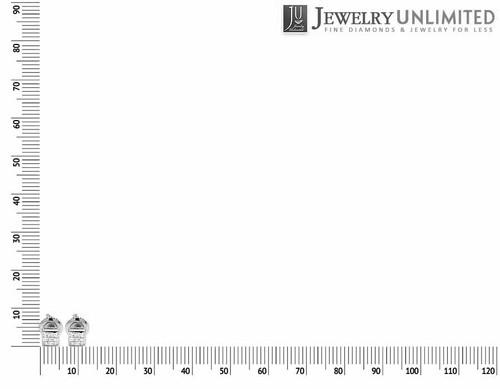 14K Weißgold unsichtbare Prinzessin quadratische echte Diamant Ohrstecker 0,25ct 4mm - Bild 6 von 6