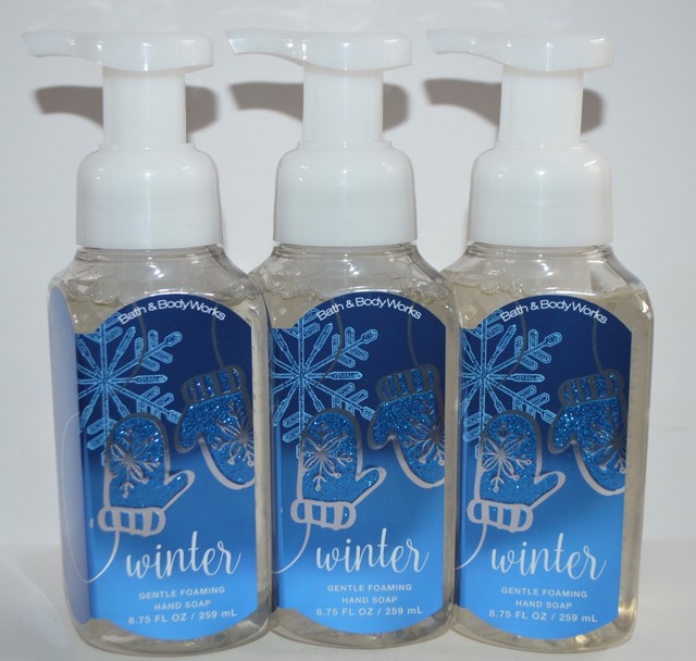 LOT OF 3 BATH BODY WORKS WINTER GENTLE FOAMING HAND SOAP WASH PINE