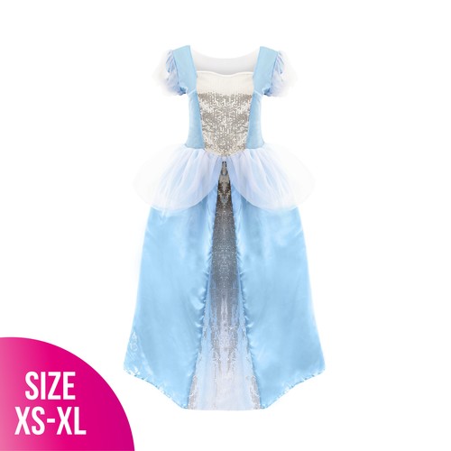 long blue princess dress