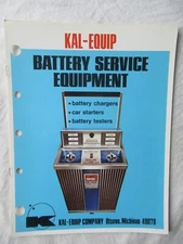 1971 KAL-EQUIP Auto Battery Service Equipment Catalog Brochure 8 Pages