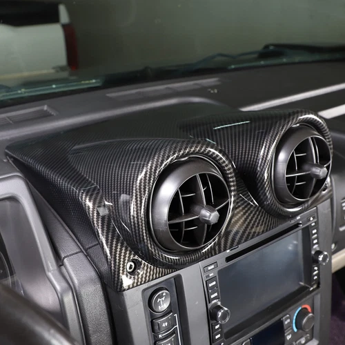 ABS Carbon Fiber Interior Center Console Trim Cover Set Fits Hummer H2 2003-2007 - Picture 23 of 30