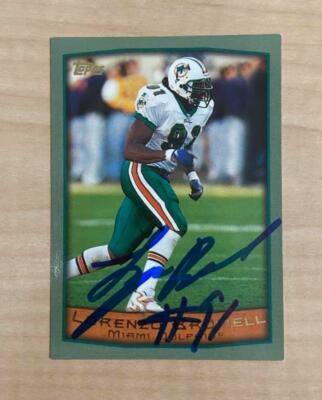 LORENZO BROMELL MIAMI DOLPHINS SIGNED AUTOGRAPHED 1999 TOPPS CARD