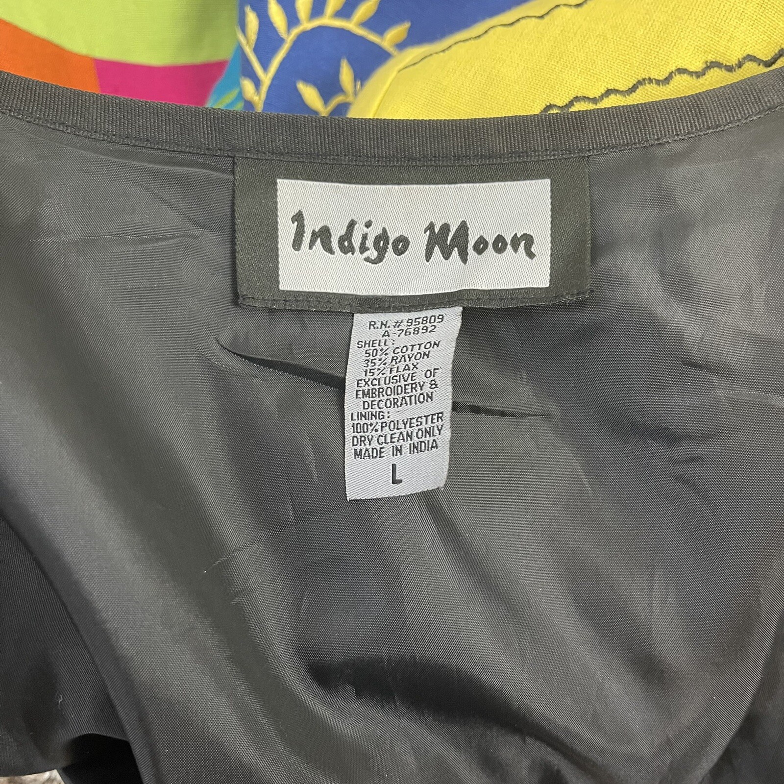 Indigo Moon Multi Colored Mix Patchwork Pattern F… - image 6