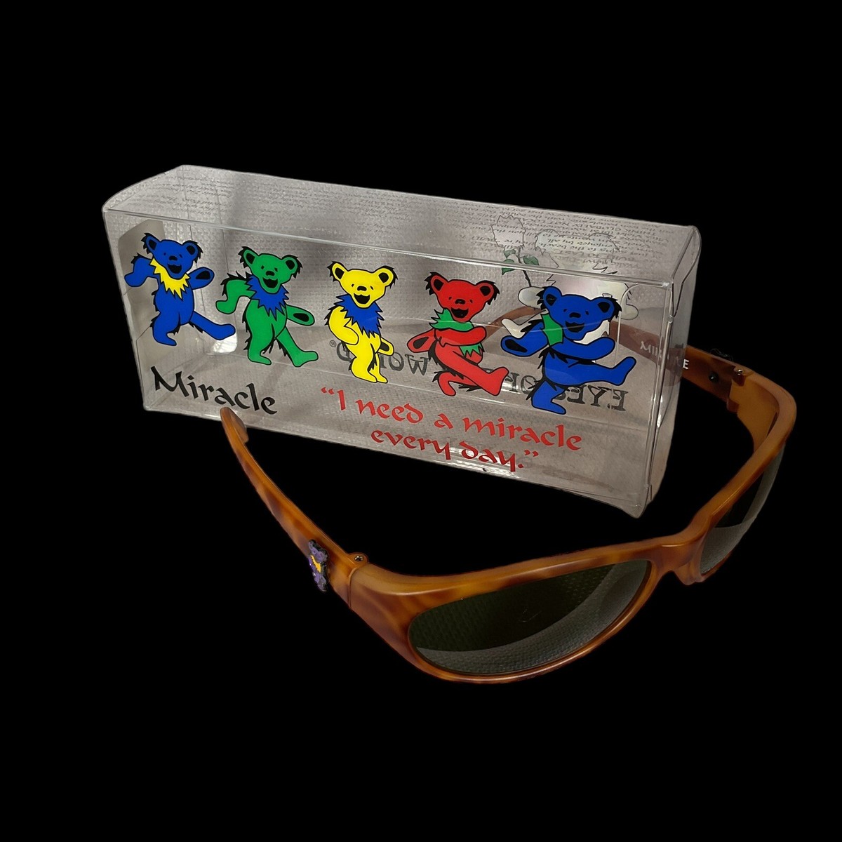 Vintage Grateful Dead Miracle Blonde Eyes Of The World Sunglasses NEW