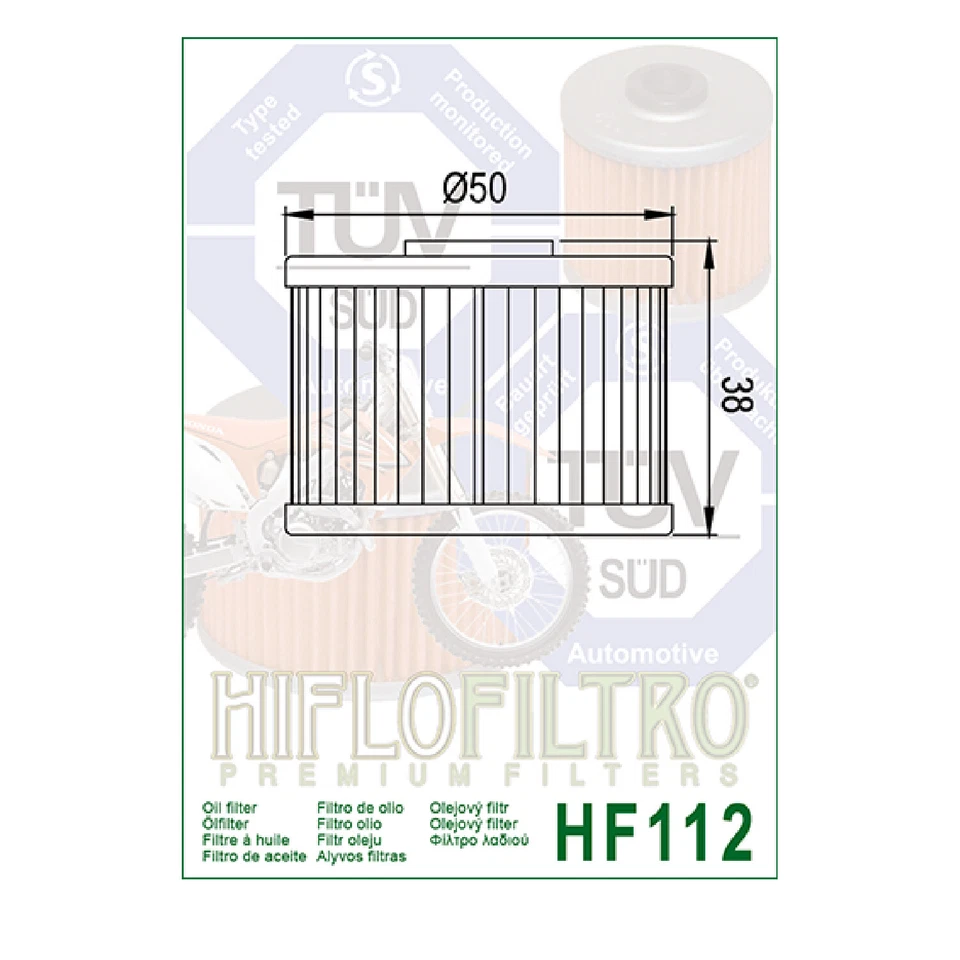 Filtro Olio Hiflo HF112 Per Honda XR 400 R-V W X Y 1 2 3 4 NE03 1996>2004 - Immagine 2 di 3