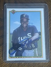 SIGNED 1990 Bowman FRANK THOMAS Rookie CARD #320 RC HOF Autograph