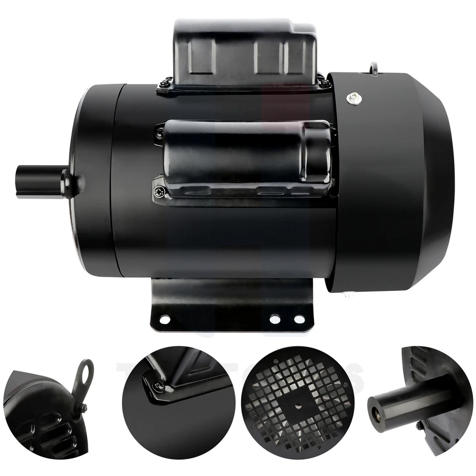 5HP Electric Motor for Air Compressor Single Phase 1750RPM TEFC CW/CCW IP54 - Image 4 of 4