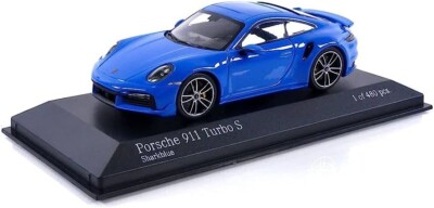 Minichamps 2021 PORSCHE 911 992 TURBO S COUPE SPORT DESIGN BLUE 1