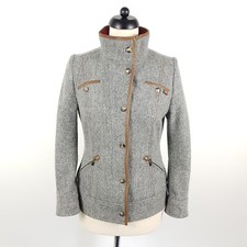 Schneiders Trachten Jacket Michi Womens Sz 36 Gray Red Loden Jacket Land Art Blazer