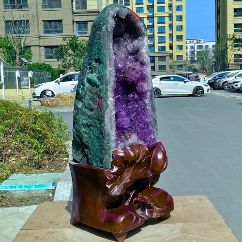 Natural Amethyst Cathedral - Purple Crystal Cluster for Healing & Decor - 39.2LB - Picture 11 of 11
