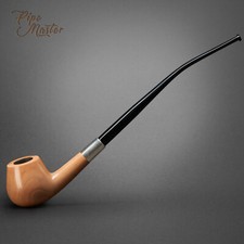 Mr. Brog WOODEN TOBACCO SMOKING PIPE 59 Hobbit Natural Churchwarden Natural  Box