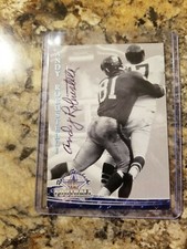 Andy Robustelli SIGNED AUTO 1994 Roger Staubach Football Card #40 with COA