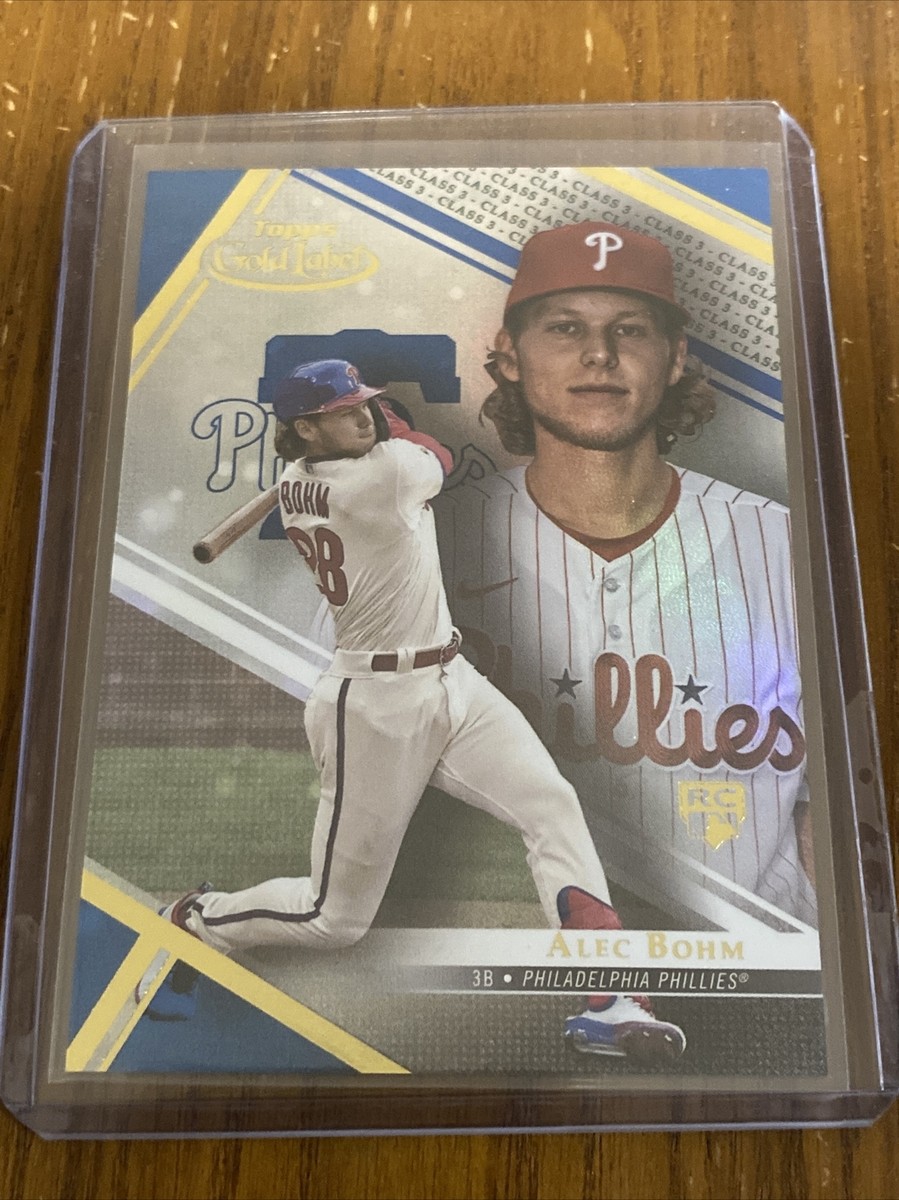 50 CLASS 3 SP 2021 Topps Gold Label Alec Bohm #87 RC Rookie Card