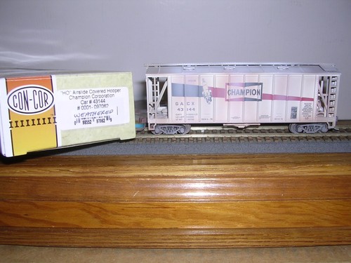 Coche tolva cubierta CON-COR Champion GATX Airslide 2 bahías #43144 desgastado 1/87 | Zustand: New