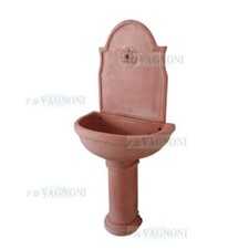 Fontana in Terracotta toscana a parete rubinetto no pietra no ghisa 1 2 cemento